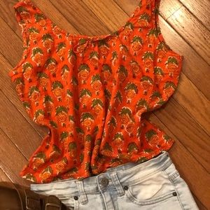 Sabhyata Cropped Ethnic Tank Top Size Medium